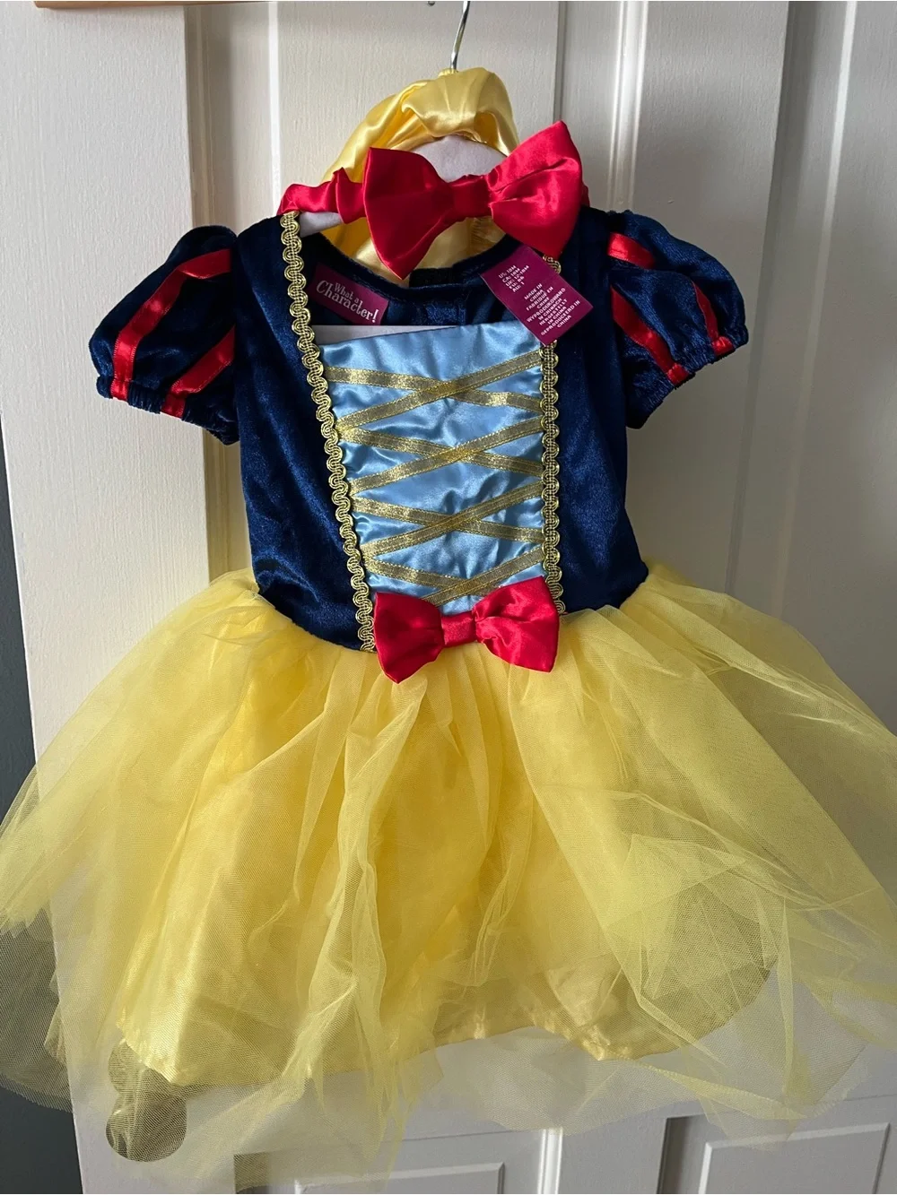 Toddlers’ Cinderella Princess Dress with Red Bow